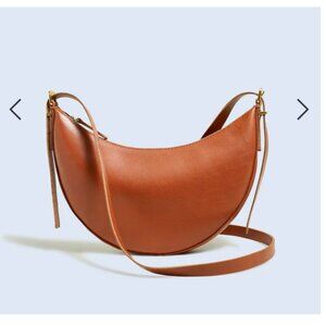 Madewell Crescent Crossbody Bag in Rich Tan